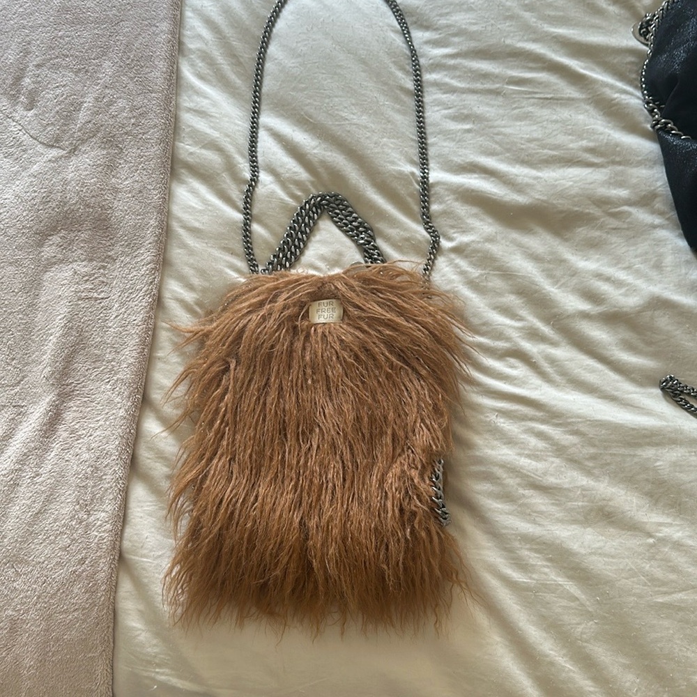 Stella McCartney Falabella Faux Fur Brown Shoulder Bag